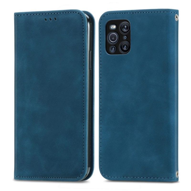 Etui Folio do Oppo Find X3 Pro Biznes Retro