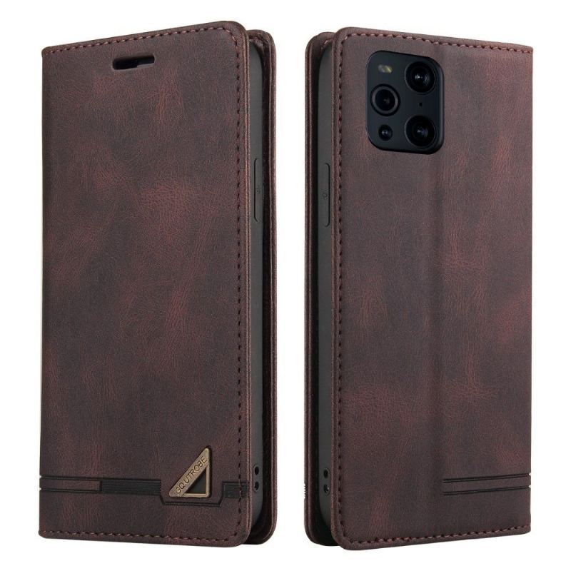 Etui Folio do Oppo Find X3 Pro Gq.utrobe Faux Leather Retro