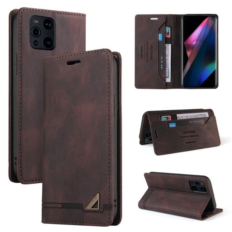 Etui Folio do Oppo Find X3 Pro Gq.utrobe Faux Leather Retro