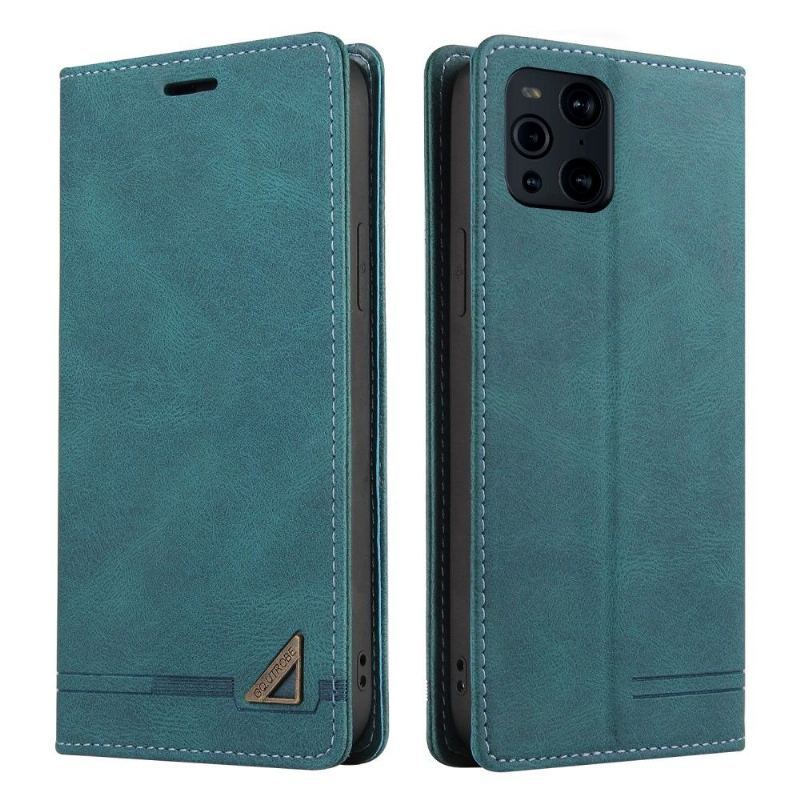 Etui Folio do Oppo Find X3 Pro Gq.utrobe Faux Leather Retro