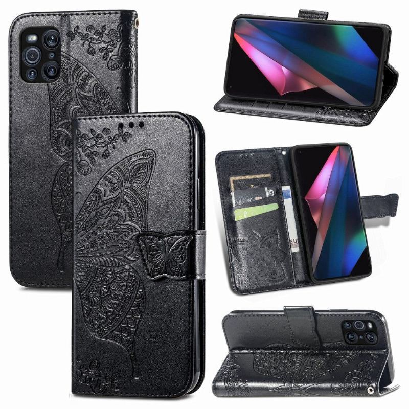 Etui Folio do Oppo Find X3 Pro Motyl Ulga