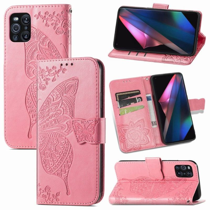 Etui Folio do Oppo Find X3 Pro Motyl Ulga