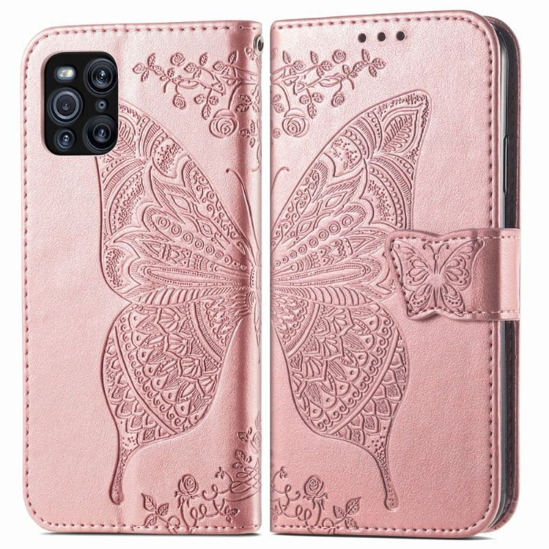 Etui Folio do Oppo Find X3 Pro Motyl Ulga