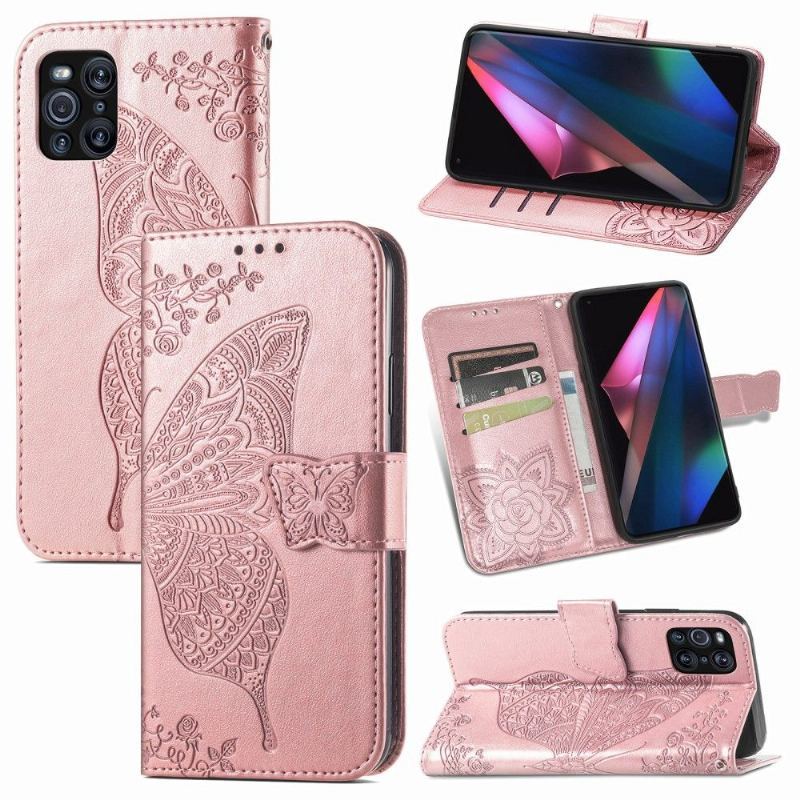 Etui Folio do Oppo Find X3 Pro Motyl Ulga