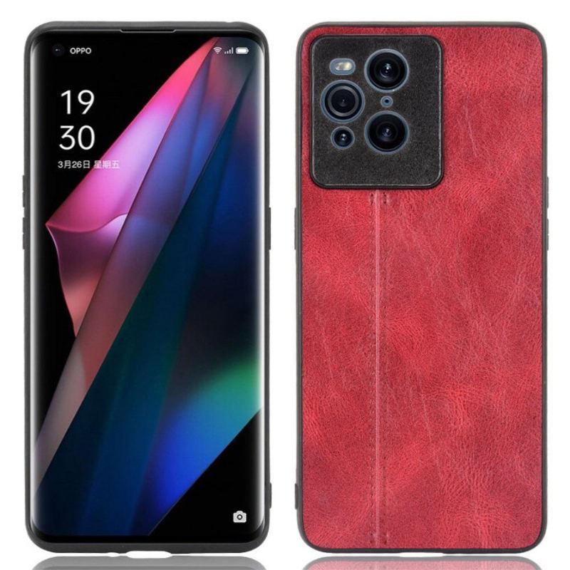 Futerały do Oppo Find X3 Pro Obrzeża Efekt Skóry