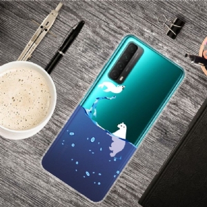 Etui do Huawei P Smart 2021 Biznes Foka I Niedźwiedź Polarny