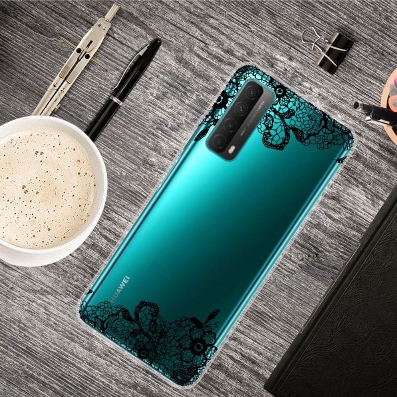 Etui do Huawei P Smart 2021 Biznes Kwiat Koronki