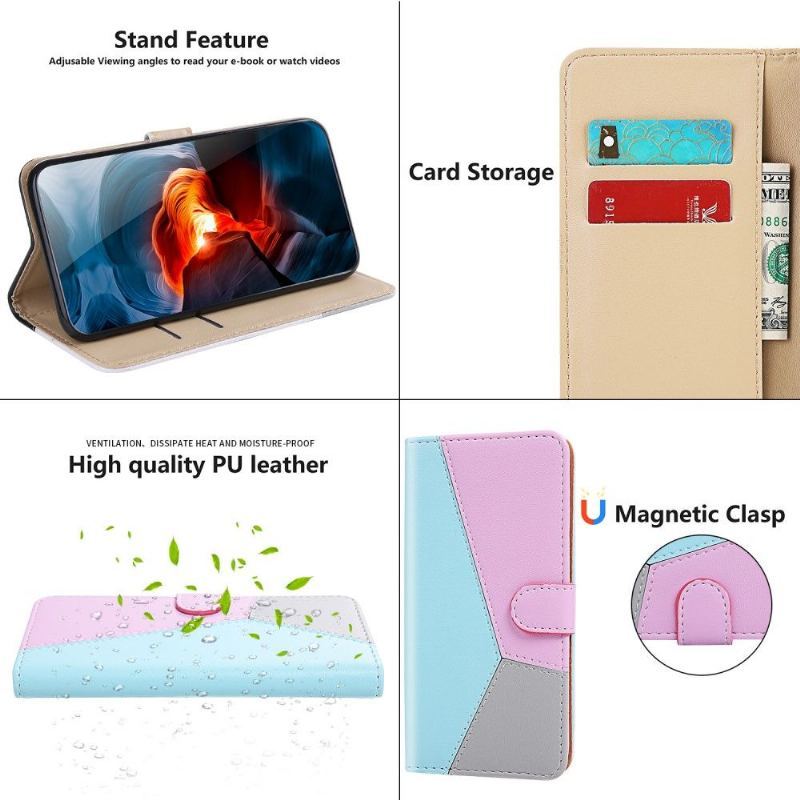 Etui Folio do Huawei P Smart 2021 Faux Leather Tricolor Szwy