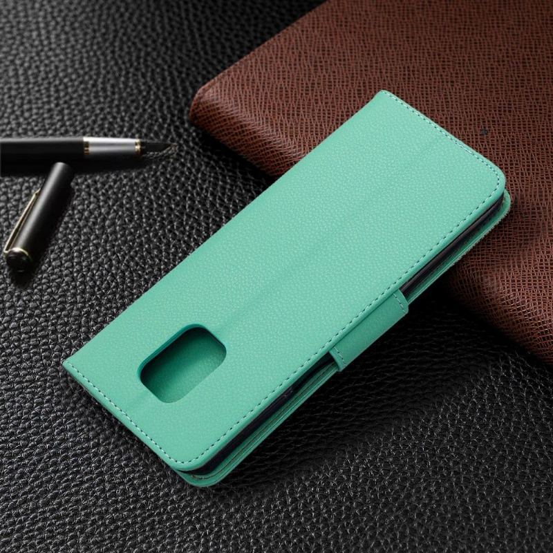 Etui do Xiaomi Redmi Note 9S / Redmi Note 9 Pro Anti-fall Etui Folio Efekt Skóry Ziarnistej