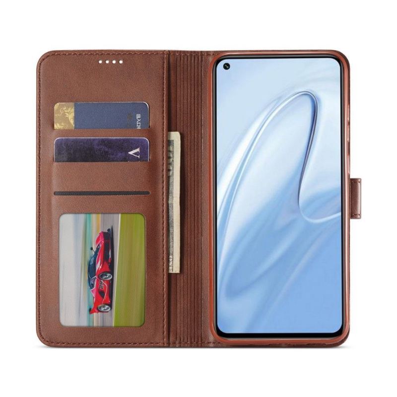 Etui do Xiaomi Redmi Note 9S / Redmi Note 9 Pro Anti-fall Etui Folio Skórzany Efekt Lc.imeeke