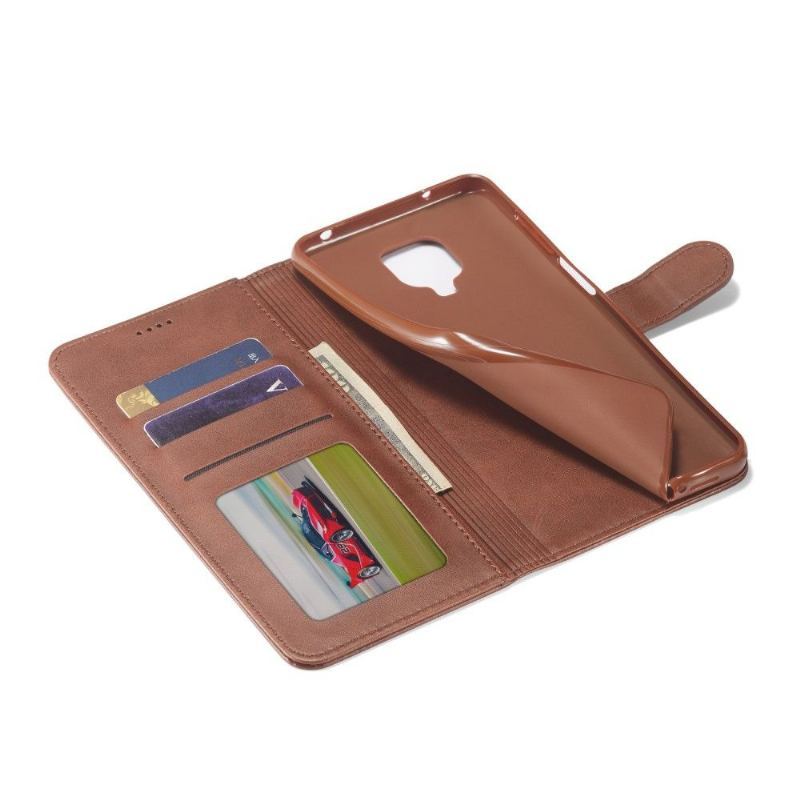 Etui do Xiaomi Redmi Note 9S / Redmi Note 9 Pro Anti-fall Etui Folio Skórzany Efekt Lc.imeeke