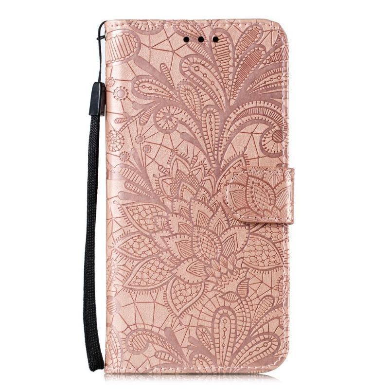 Etui Folio do Xiaomi Redmi Note 9S / Redmi Note 9 Pro Kwiat Koronki