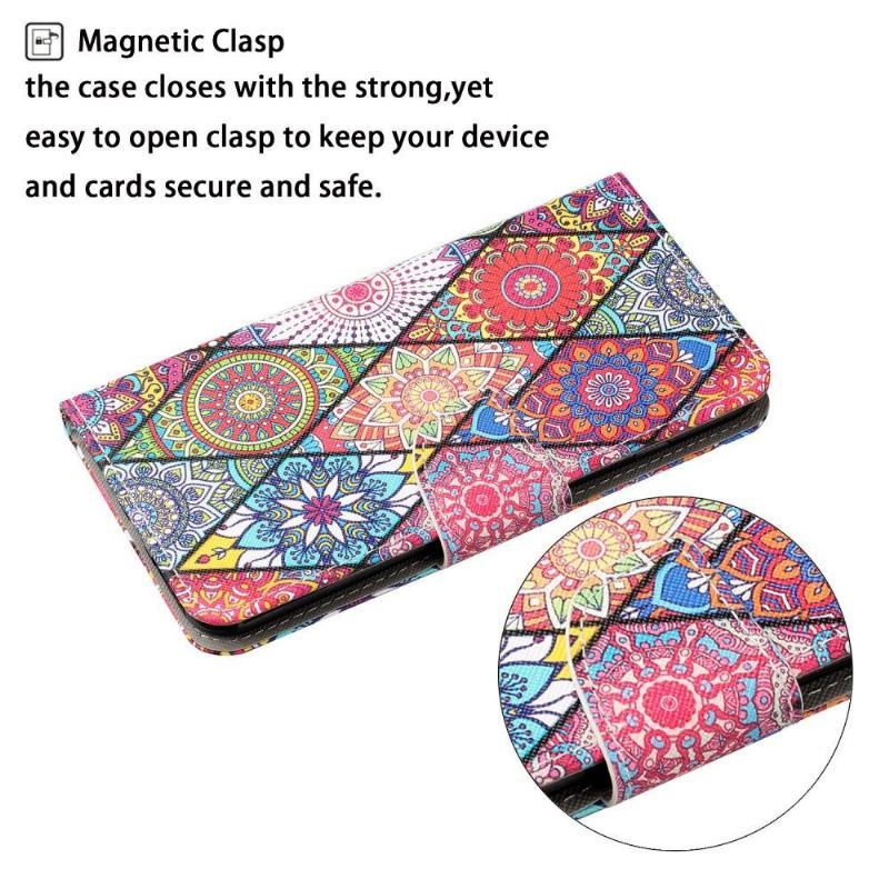 Etui Folio do Xiaomi Redmi Note 9S / Redmi Note 9 Pro Obrzeża Kaleidoscope Mandala