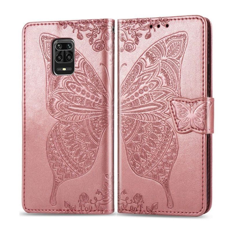 Etui Folio do Xiaomi Redmi Note 9S / Redmi Note 9 Pro Obrzeża Motyl Ulga