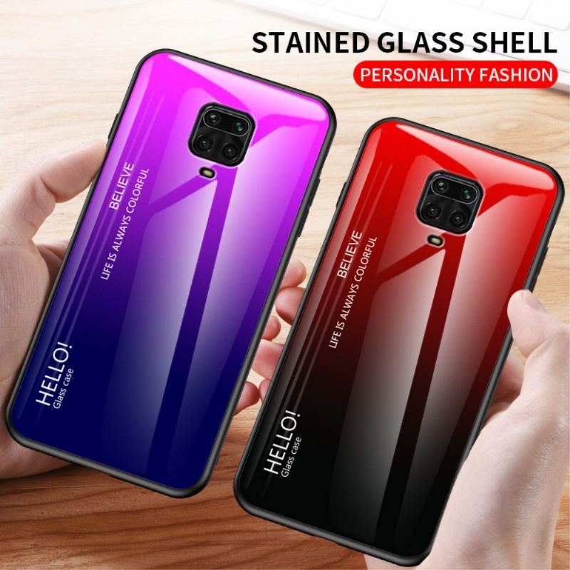 Futerały do Xiaomi Redmi Note 9S / Redmi Note 9 Pro Obrzeża Color Gradient Glass Back