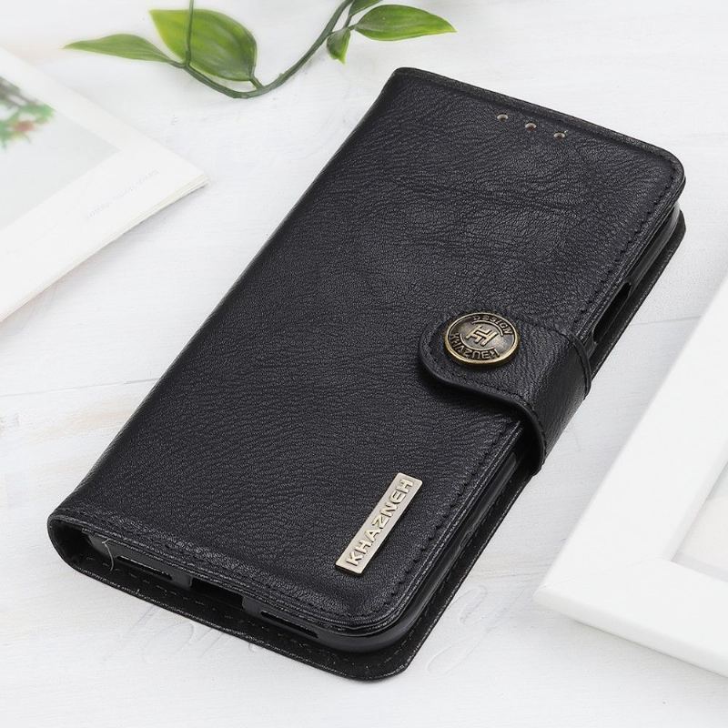 Etui Folio do Huawei Y6p Classic Khazneh Etui Na Karty Z Efektem Skóry – Czarne