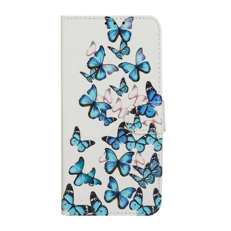 Etui Folio do Huawei Y6p Wiele Niebieskich Motyli