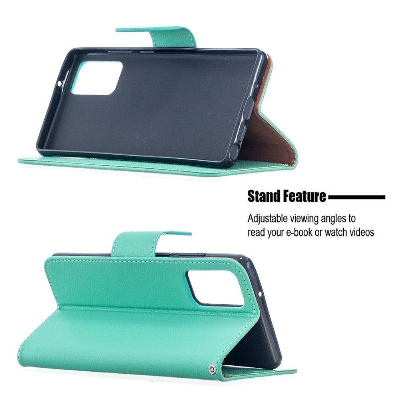 Case do Samsung Galaxy Note 20 Biznes Etui Folio Efekt Zielonej Skóry Ziarnistej