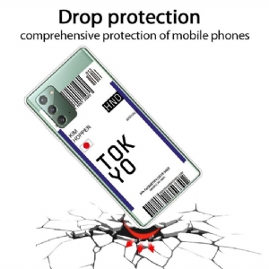 Etui do Samsung Galaxy Note 20 Anti-fall Karta Pokładowa 05 Tokio