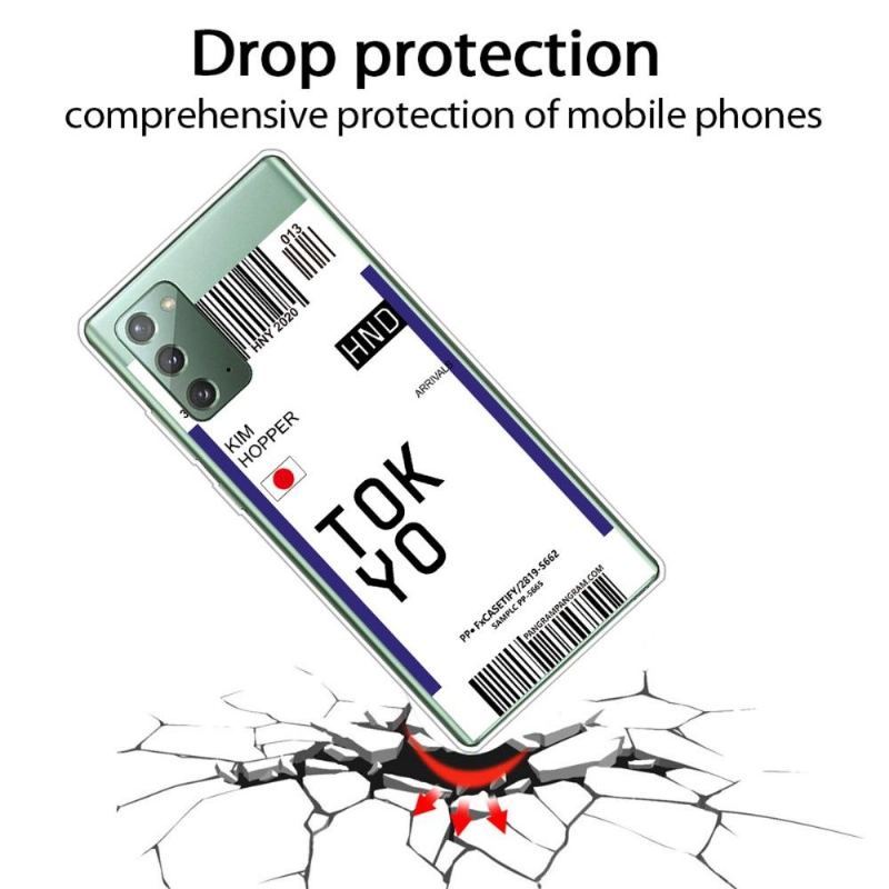 Etui do Samsung Galaxy Note 20 Anti-fall Karta Pokładowa 05 Tokio