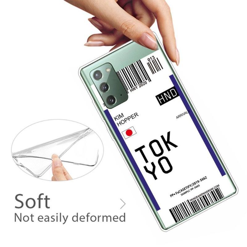 Etui do Samsung Galaxy Note 20 Anti-fall Karta Pokładowa 05 Tokio