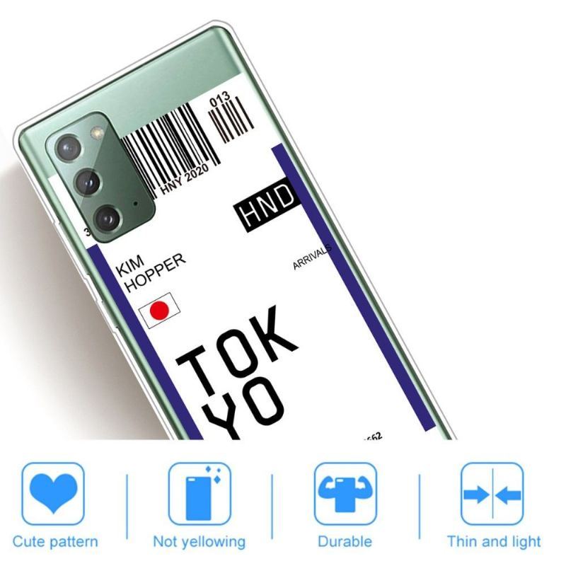 Etui do Samsung Galaxy Note 20 Anti-fall Karta Pokładowa 05 Tokio