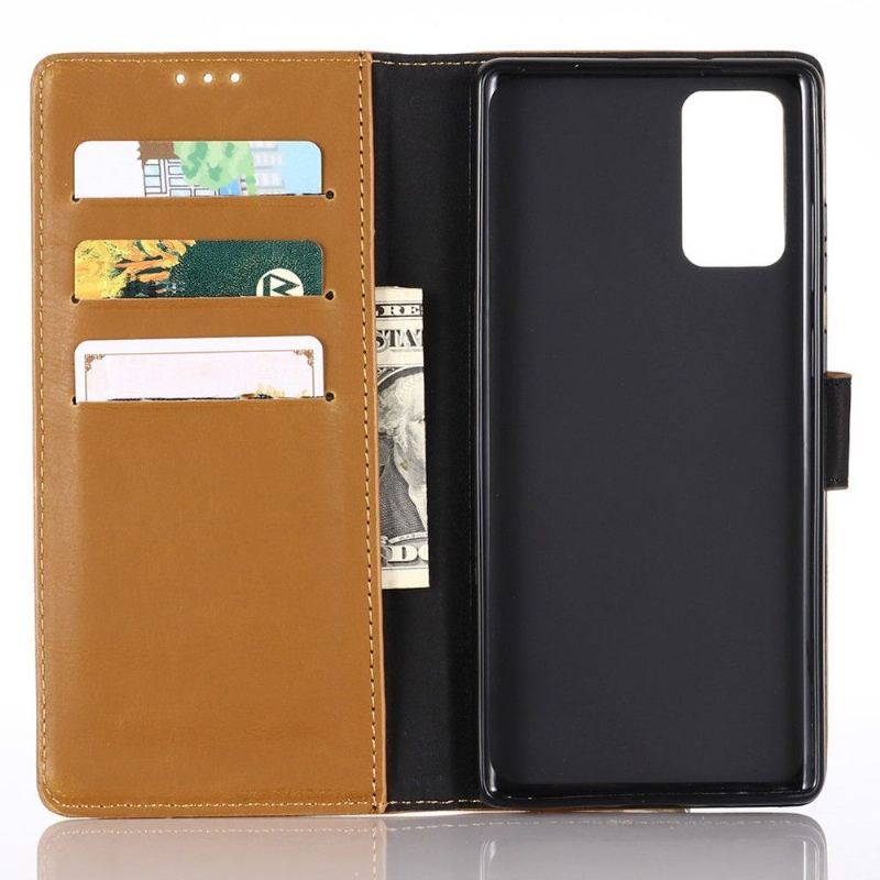 Etui do Samsung Galaxy Note 20 Etui Folio Retro Skórzany Efekt