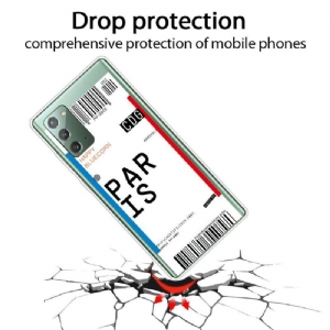 Etui do Samsung Galaxy Note 20 Karta Pokładowa 02 Paryż