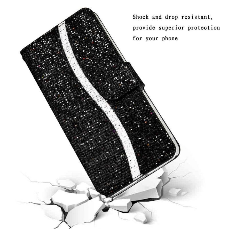 Etui Folio do Samsung Galaxy Note 20 Brokatowe Etui Na Karty