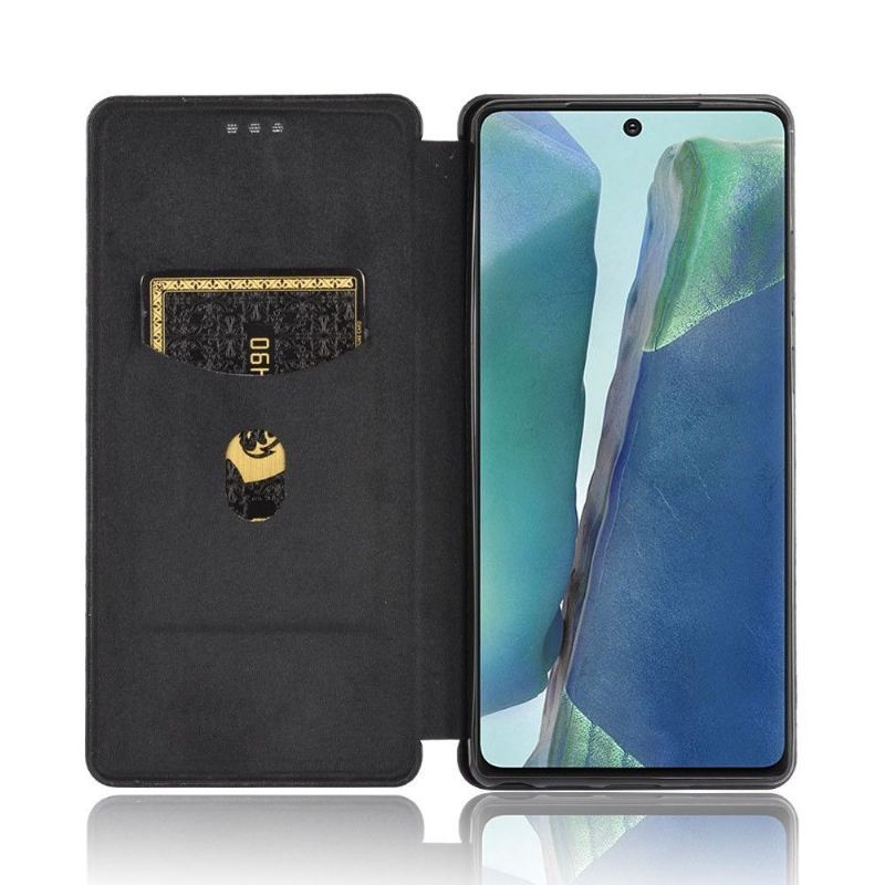 Etui Folio do Samsung Galaxy Note 20 Classic Efekt Włókna Węglowego