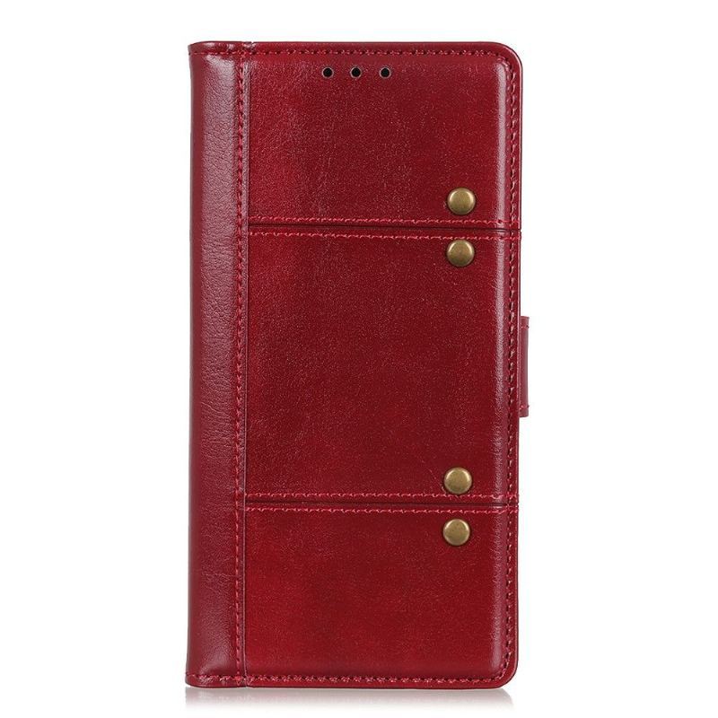 Etui Folio do Samsung Galaxy Note 20 Efekt Skóry Z Nitami