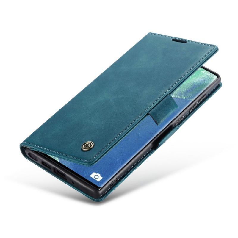 Etui Folio do Samsung Galaxy Note 20 Obrzeża Golias Efekt Skóry - Zielony