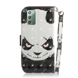 Etui Folio do Samsung Galaxy Note 20 Obrzeża Zła Panda