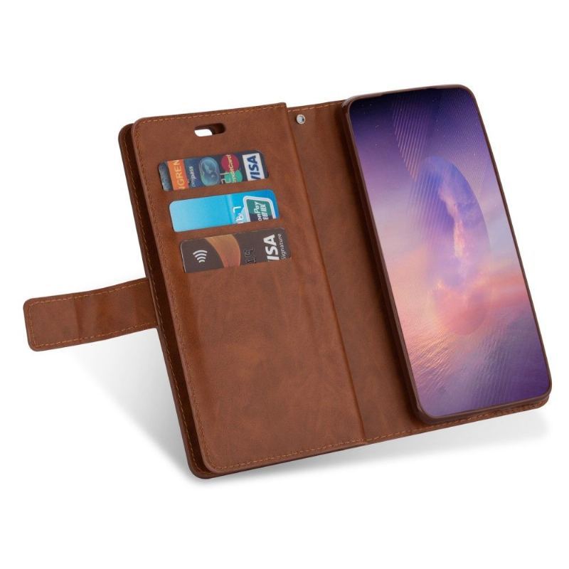 Etui Folio do Samsung Galaxy Note 20 z Łańcuch Faux Skórzane Etui Na Karty