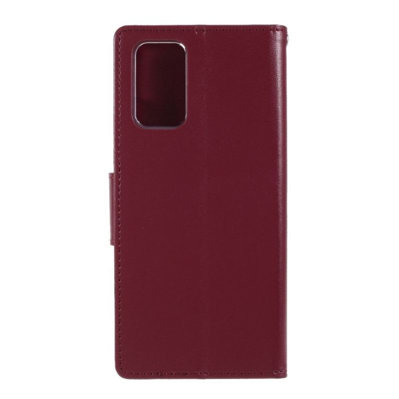 Etui Na Telefon Pokrowce do Samsung Galaxy Note 20 Biznes Bravo Series Imitacja Skóry - Wino Czerwone