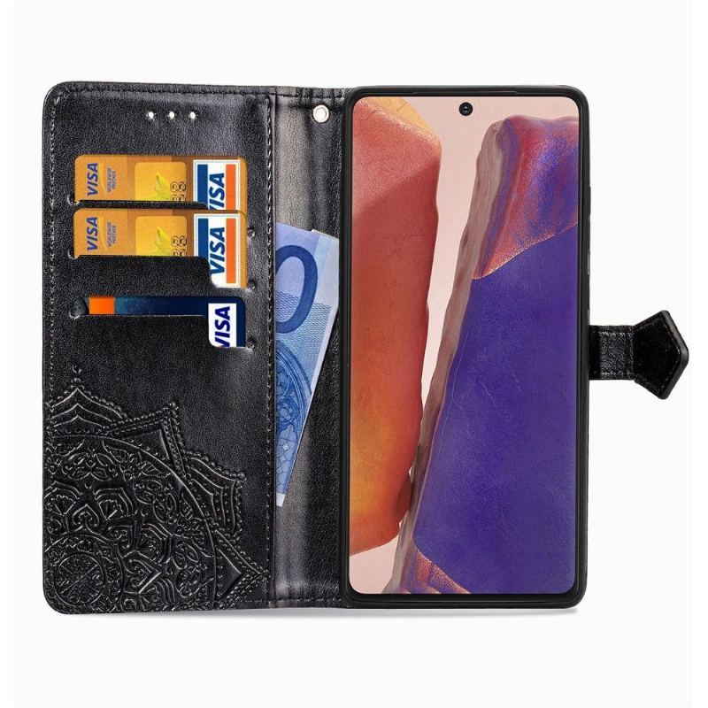 Etui Na Telefon Pokrowce do Samsung Galaxy Note 20 Biznes Mandala Relief Faux Leather