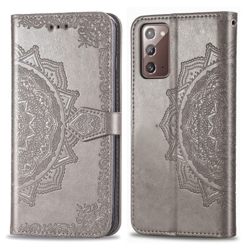 Etui Na Telefon Pokrowce do Samsung Galaxy Note 20 Biznes Mandala Relief Faux Leather