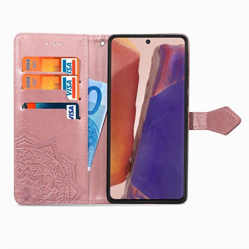 Etui Na Telefon Pokrowce do Samsung Galaxy Note 20 Biznes Mandala Relief Faux Leather