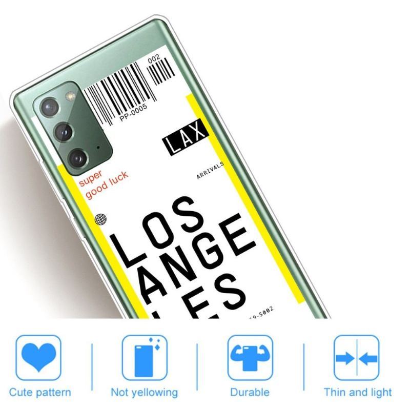 Futerały do Samsung Galaxy Note 20 Karta Pokładowa 08 Los Angeles