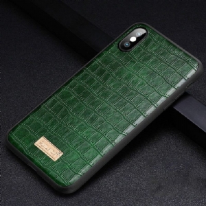 Etui do iPhone X / XS Biznes Sulada Croco Efekt Skóry