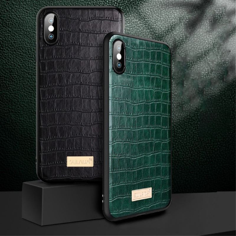 Etui do iPhone X / XS Biznes Sulada Croco Efekt Skóry