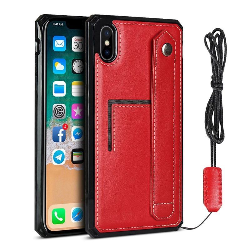 Etui do iPhone X / XS Classic Skórzane Etui Na Karty