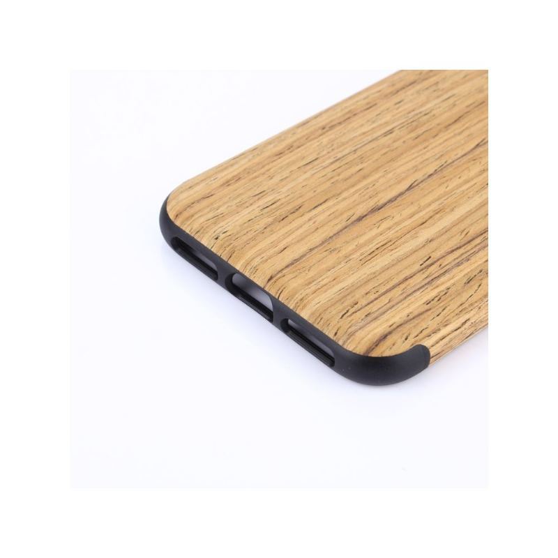 Etui do iPhone X / XS Premium Wood Effect - Jasnobrązowy