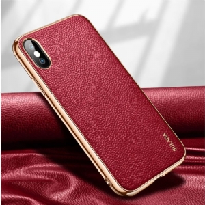 Etui do iPhone X / XS Sulada Efekt Skóry