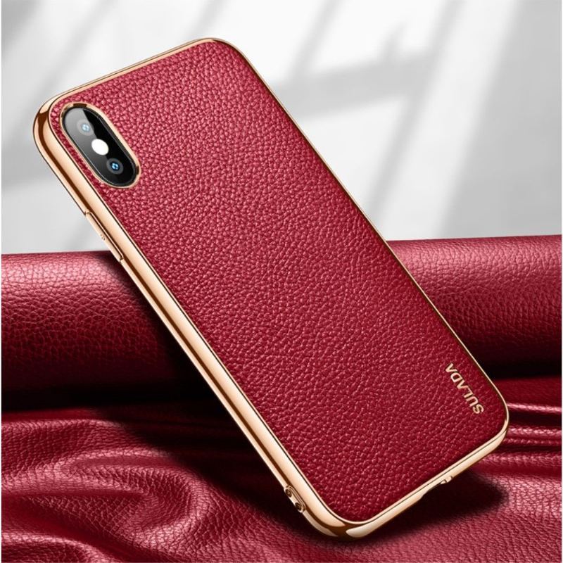 Etui do iPhone X / XS Sulada Efekt Skóry