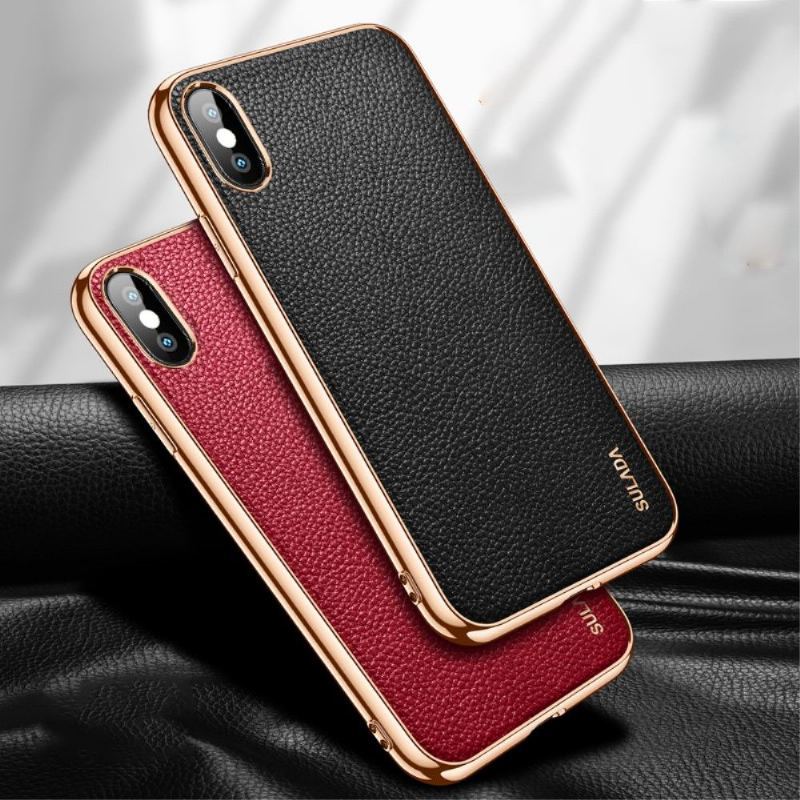 Etui do iPhone X / XS Sulada Efekt Skóry