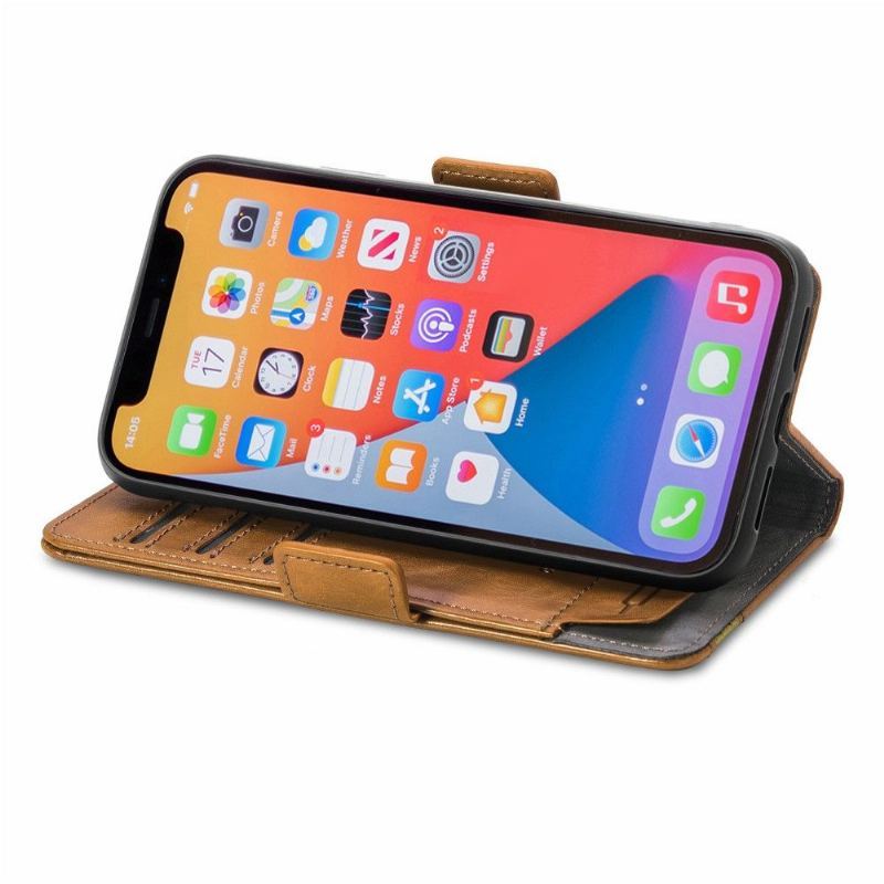 Etui Folio do iPhone X / XS Classic Skórzany Futerał Odwróć Biznes