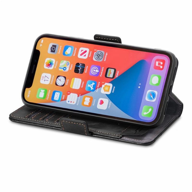 Etui Folio do iPhone X / XS Classic Skórzany Futerał Odwróć Biznes