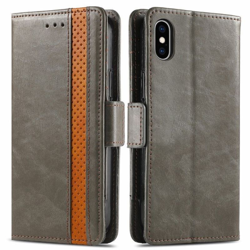 Etui Folio do iPhone X / XS Classic Skórzany Futerał Odwróć Biznes