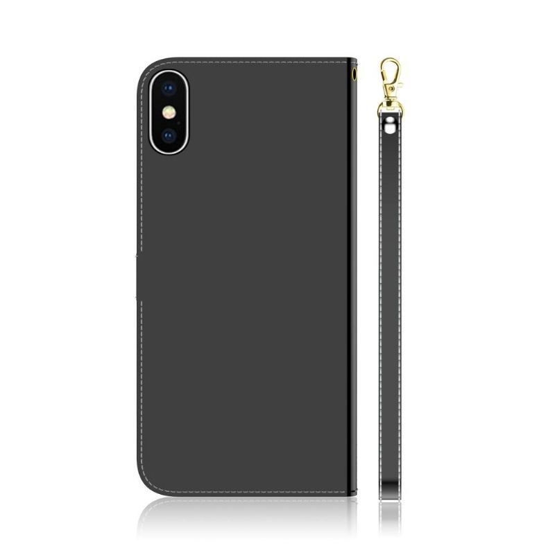 Etui Folio do iPhone X / XS Efekt Lustra Ze Sztucznej Skóry